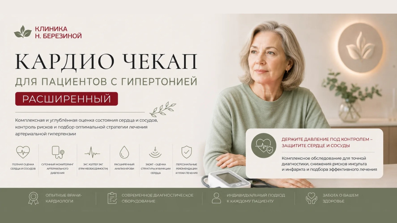 Кардио Чекап для пациентов с гипертонией Расширенный